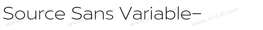 Source Sans Variable字体转换